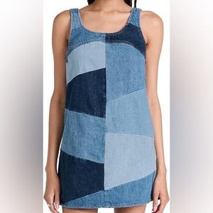 FRAME Micro Flare Denim Dress NWT